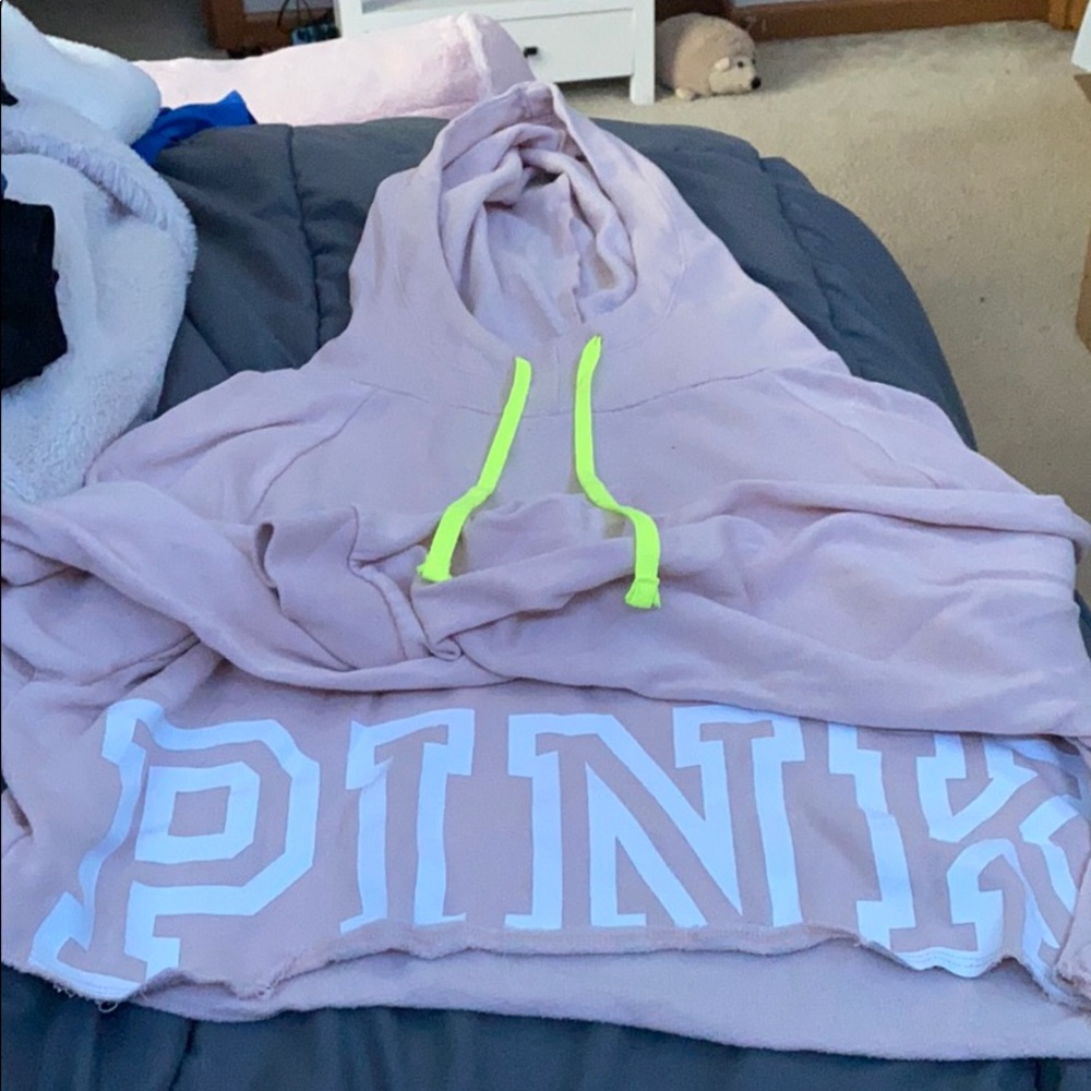 Cropped Pink Hoodie
